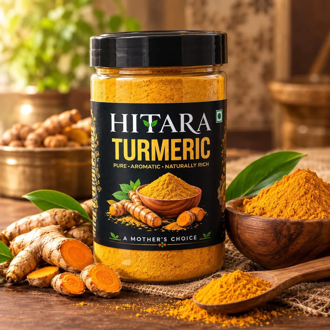 HITARA Turmeric Powder masala jar